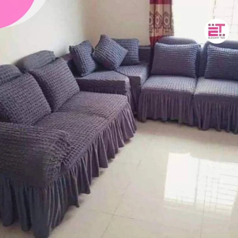 Turky Sofa Cover | Ash Color | Solid