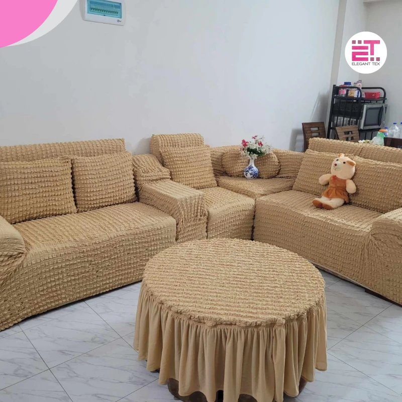 Turky Sofa Cover | Brown Color | Solid