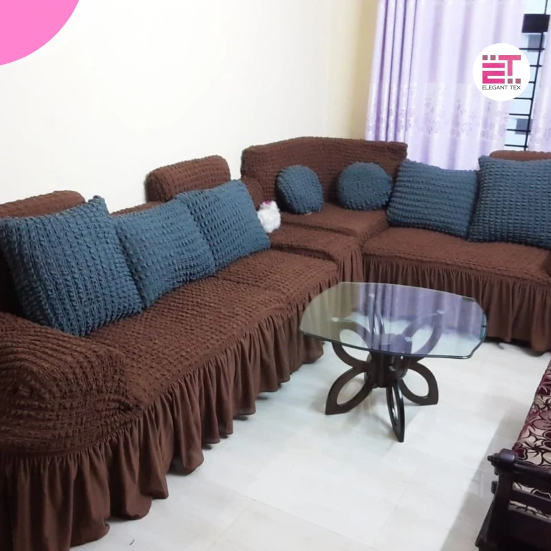 Turky Sofa Cover | Coffee Color | Solid