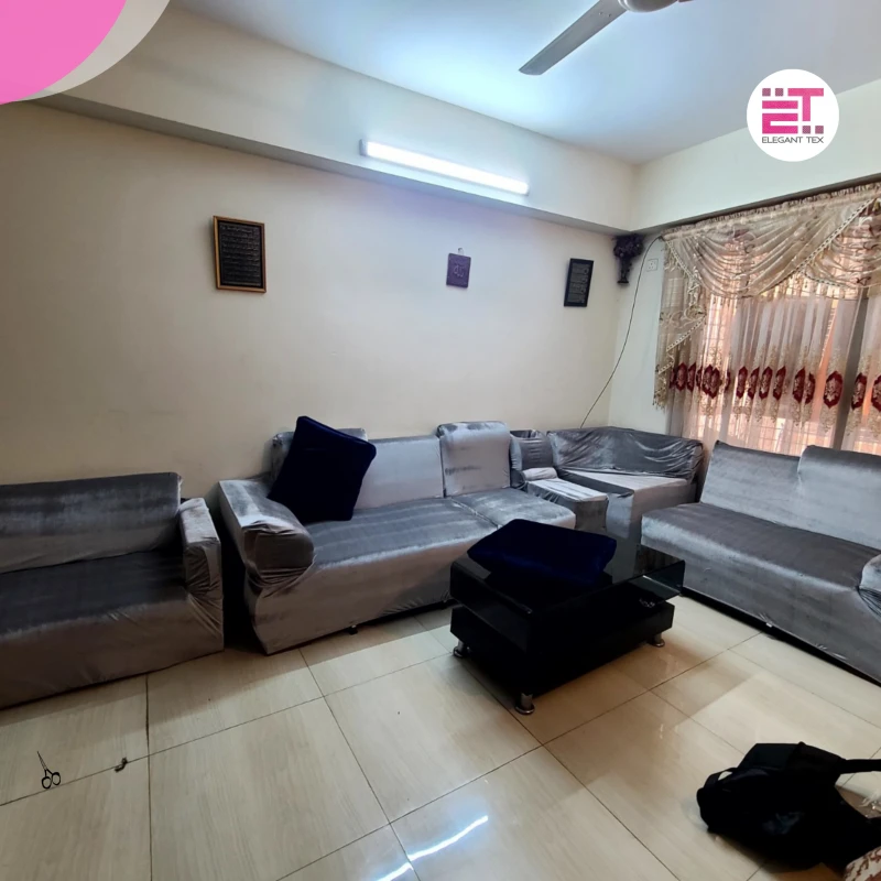 Velvet Sofa Cover | Silver