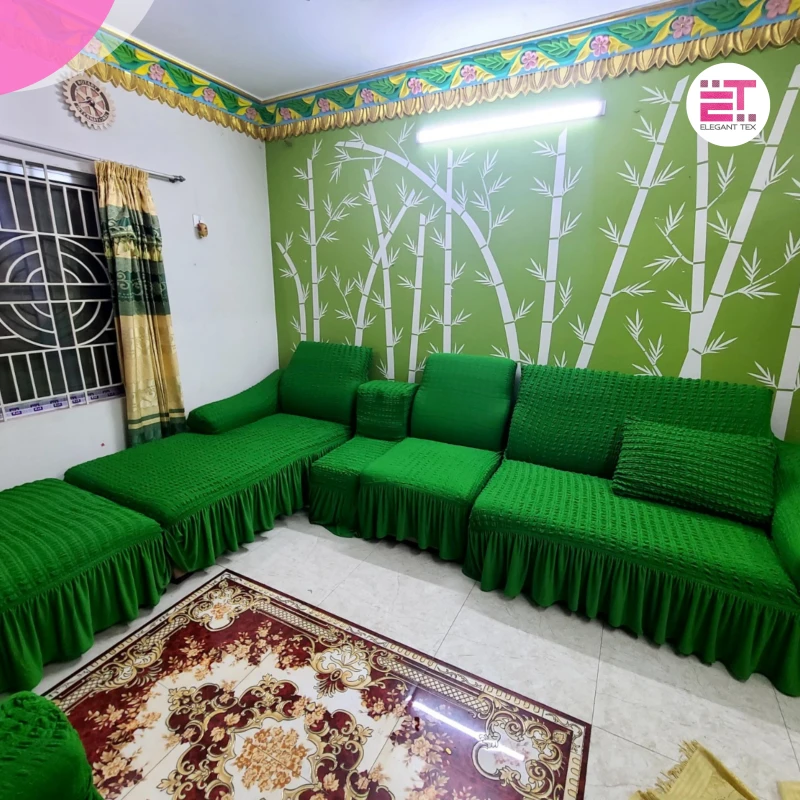 Turky Sofa Cover | Green Color | Solid
