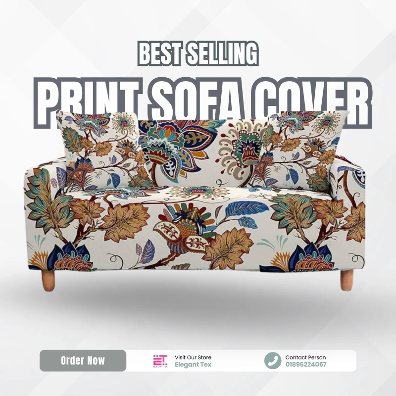 Print Sofa Cover | Jesmin Flower