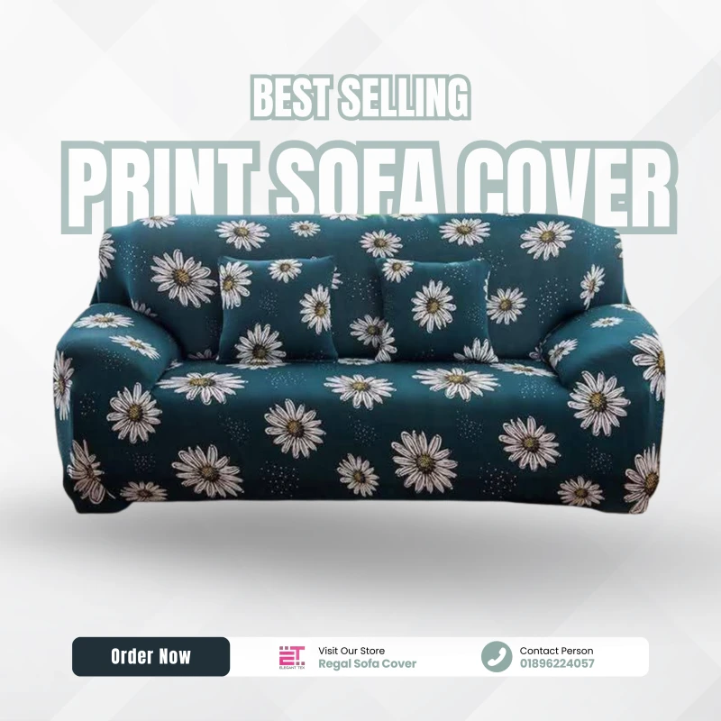 Print Sofa Cover | Jesmin Flower