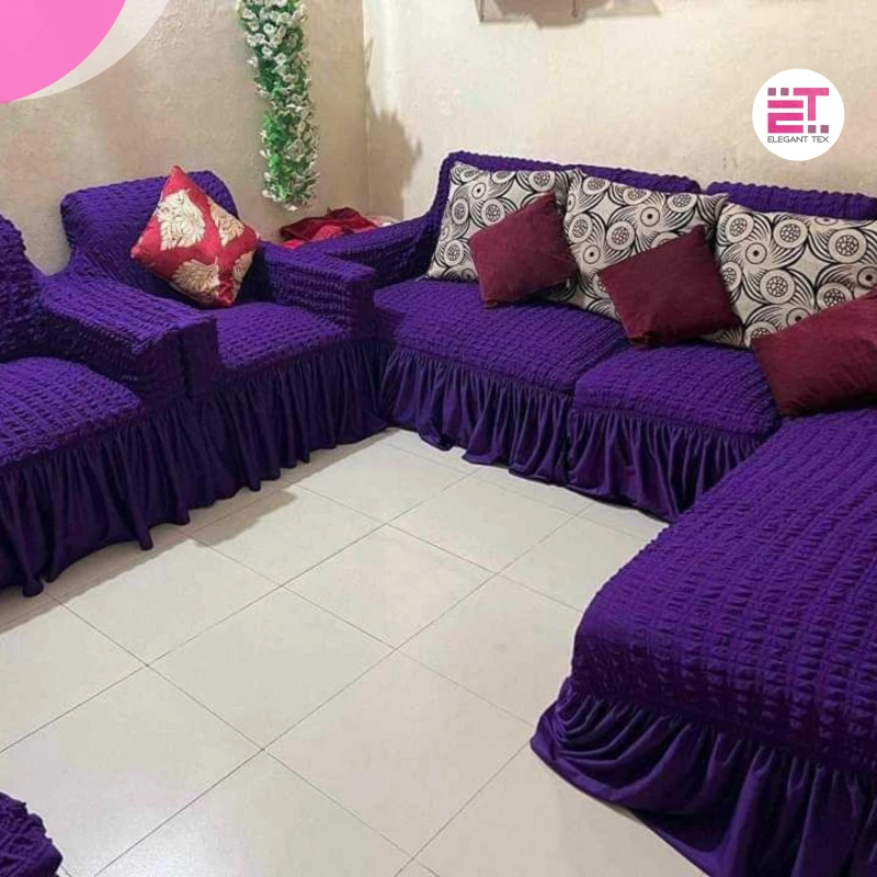 Turky Sofa Cover | Purple Color | Solid