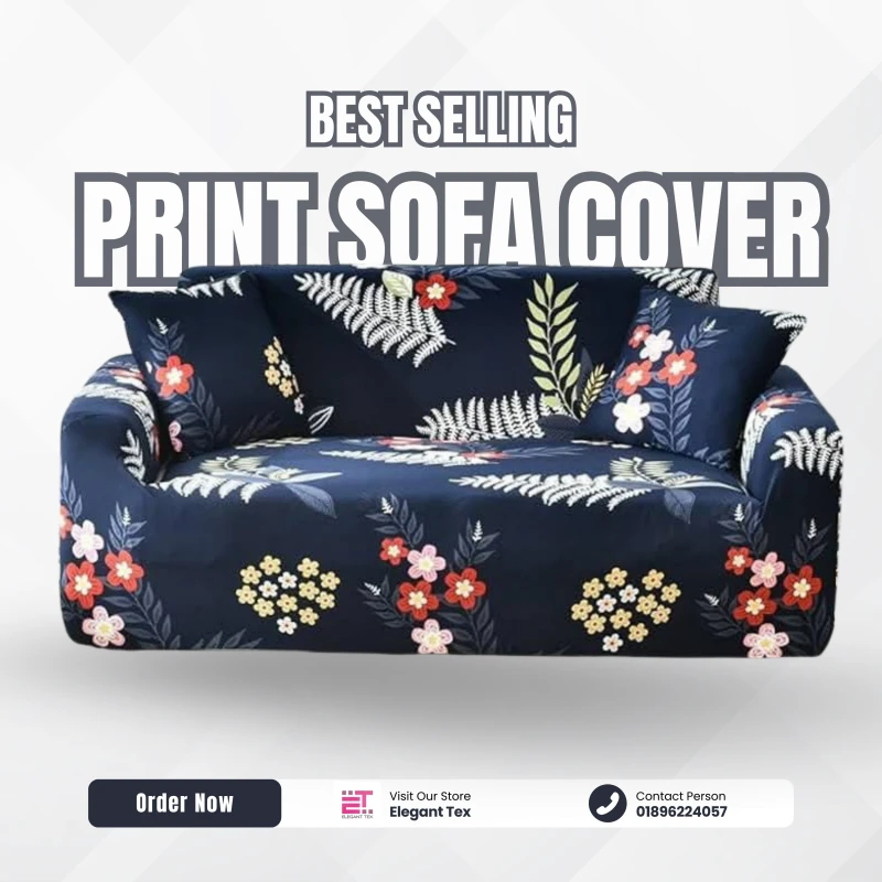 Print Sofa Cover | Jesmin Flower