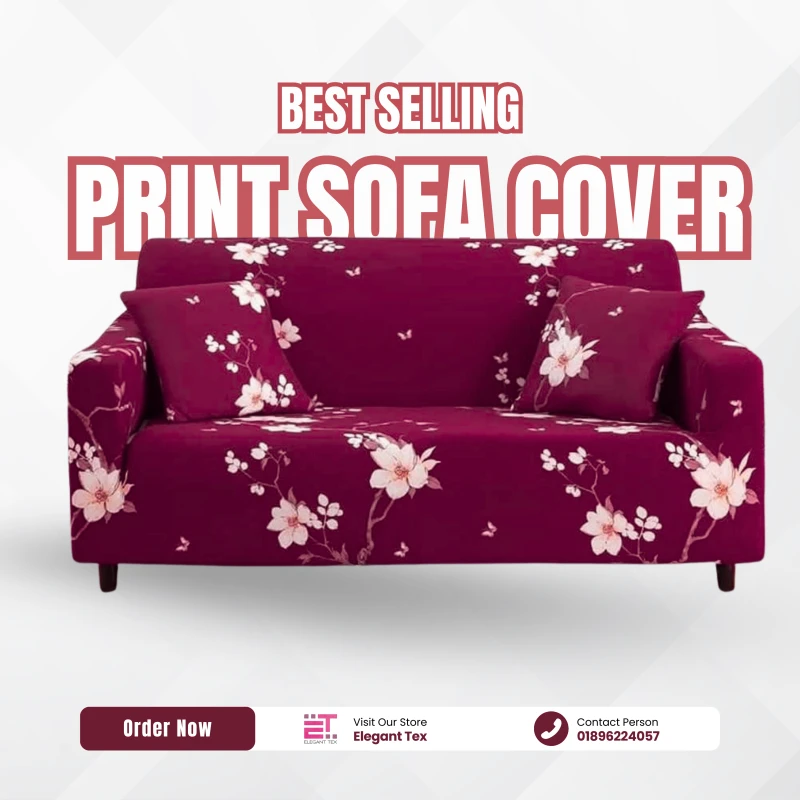 Print Sofa Cover | Jesmin Flower