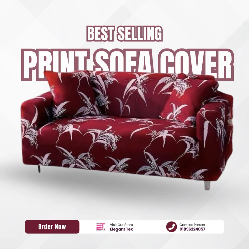 Print Sofa Cover | Jesmin Flower