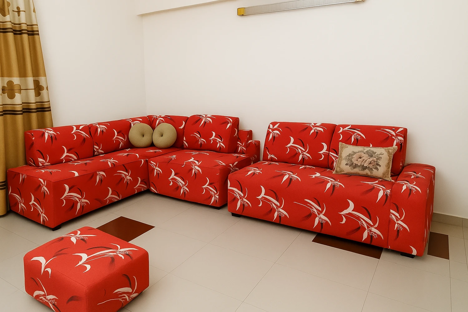 Print Sofa Cover | Jesmin Flower