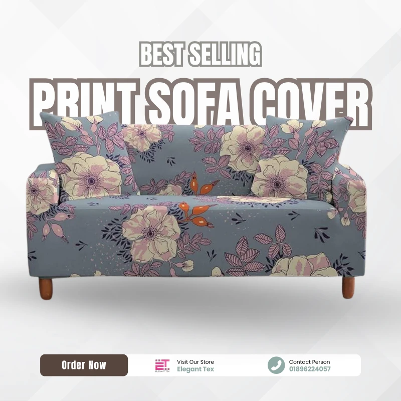 Print Sofa Cover | Jesmin Flower