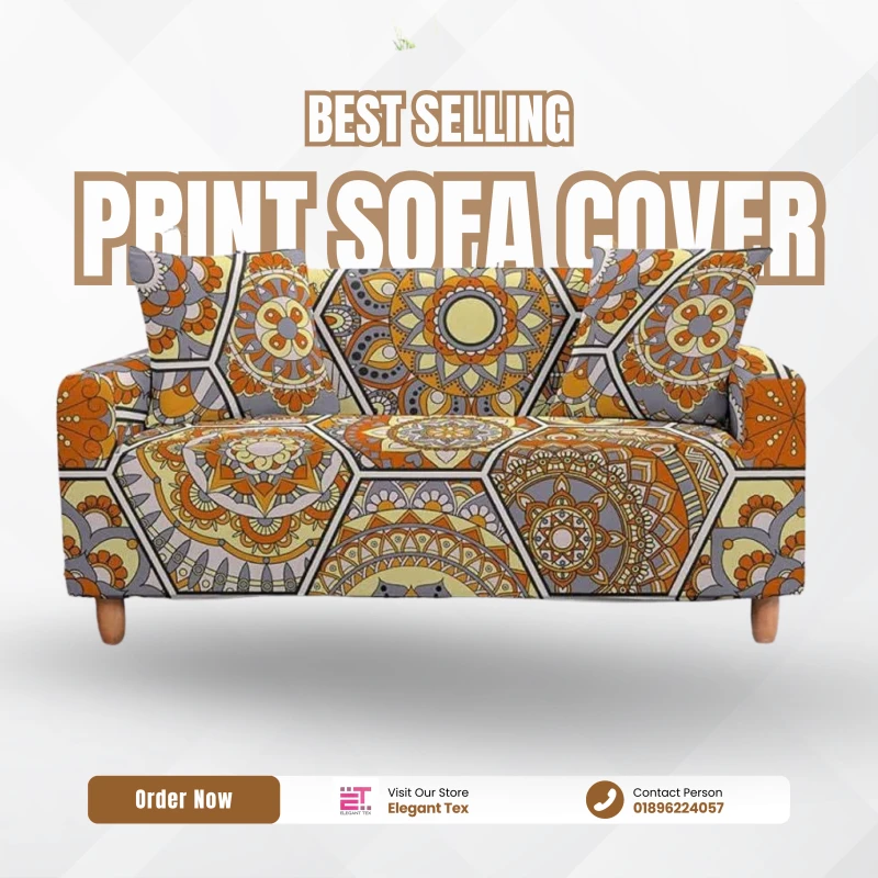 Print Sofa Cover | Jesmin Flower