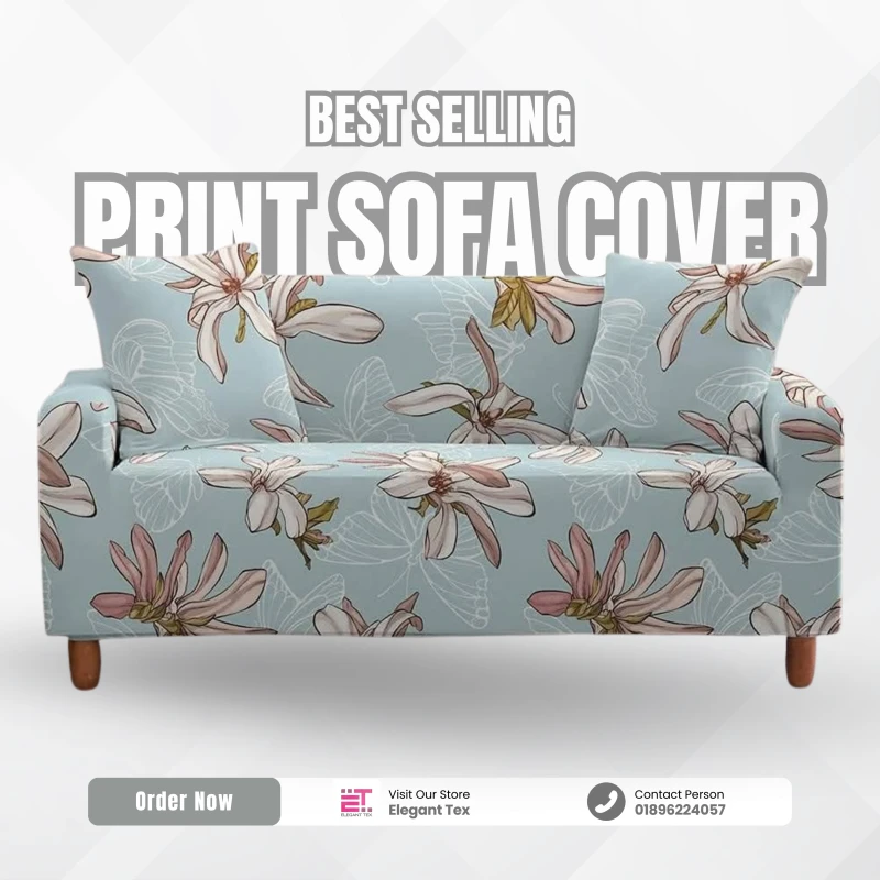 Print Sofa Cover | Jesmin Flower