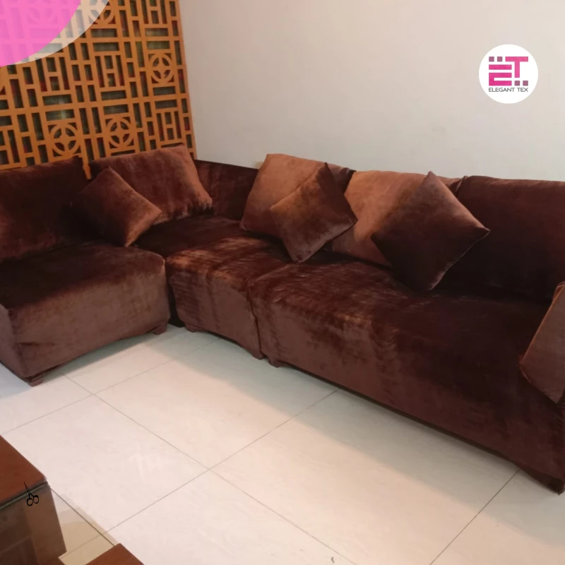 Velvet Sofa Cover | Coffee