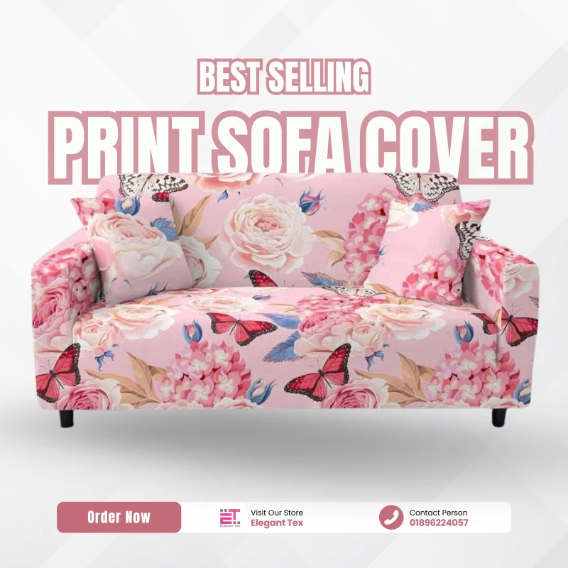 Print Sofa Cover | Jesmin Flower