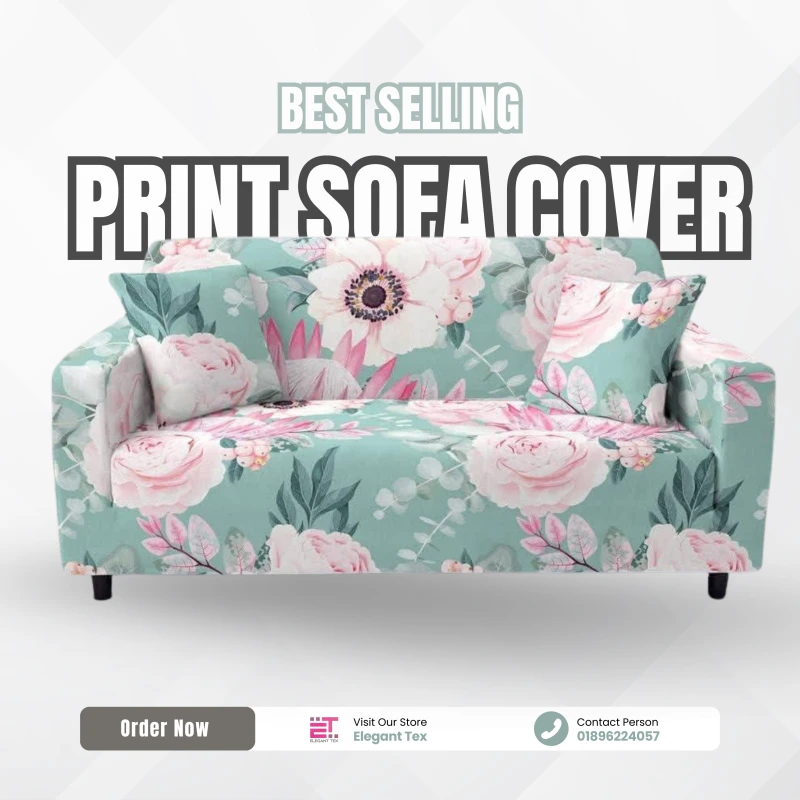 Print Sofa Cover | Jesmin Flower