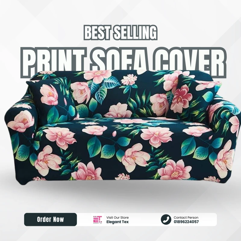 Print Sofa Cover | Jesmin Flower