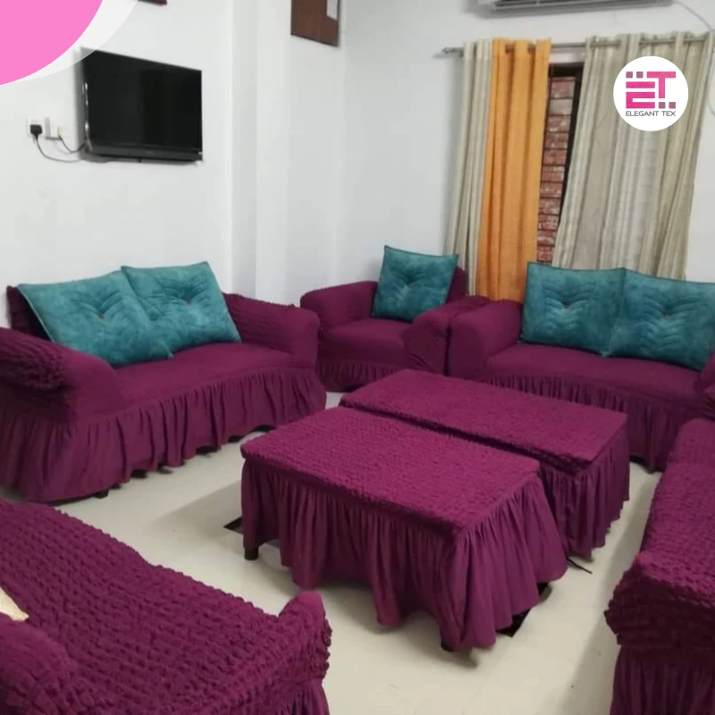 Turky Sofa Cover | Violet Color | Solid