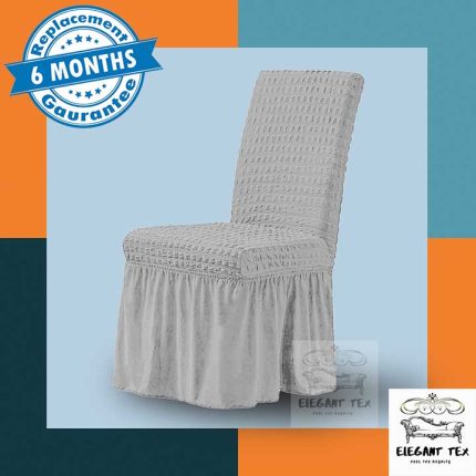 Single Chair Cover Silver Color