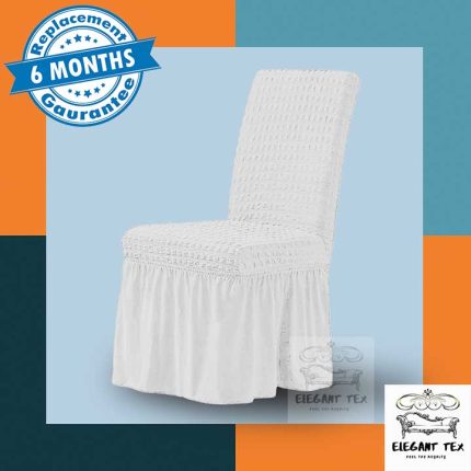 Single Chair Cover White Color