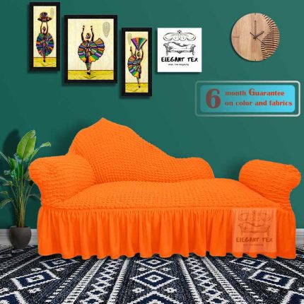 Orange Color Divan Cover