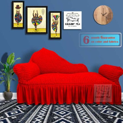 Red Color Divan Cover