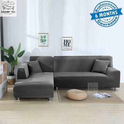 Spandex L-Shape Sofa Cover Ashe Color