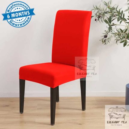 Red Color 1 Piece Spandex Chair Cover