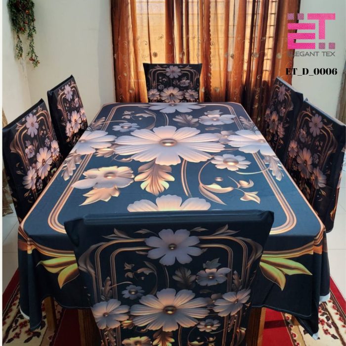 3D Print Dining Table & Chair Cover | 6 piece Chair & 1 Piece Dining Table Cover | ET_D_0006