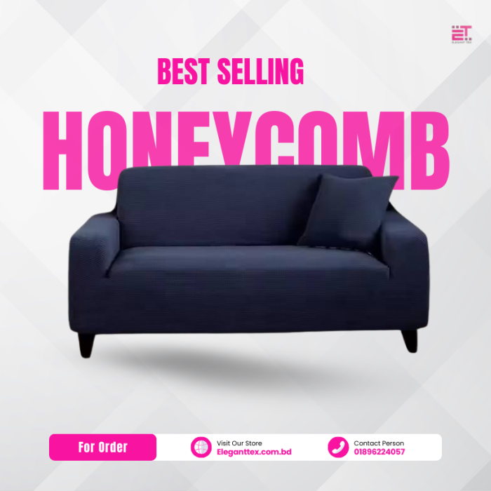 Honey Comb Navy Blue
