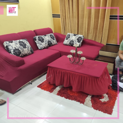 Special Honeycomb Sofa Cover 2+2+1 / 3+1+1 Set MaroonColour | HC 005