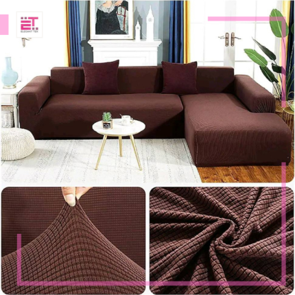 Special Honeycomb Sofa Cover 2+2+1 / 3+1+1 Set Coffee Colour | HC 005